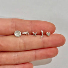Load image into Gallery viewer, Dainty Silver Studs - Origami Jewels