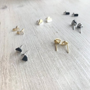 Shell Geometric Earrings - Origami Jewels