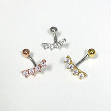 Load image into Gallery viewer, Crown Line Belly Ring - Origami Jewels