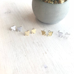 Clover Spade Earrings - Origami Jewels