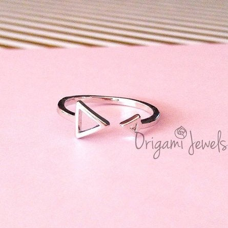 Double Arrow Ring - Origami Jewels