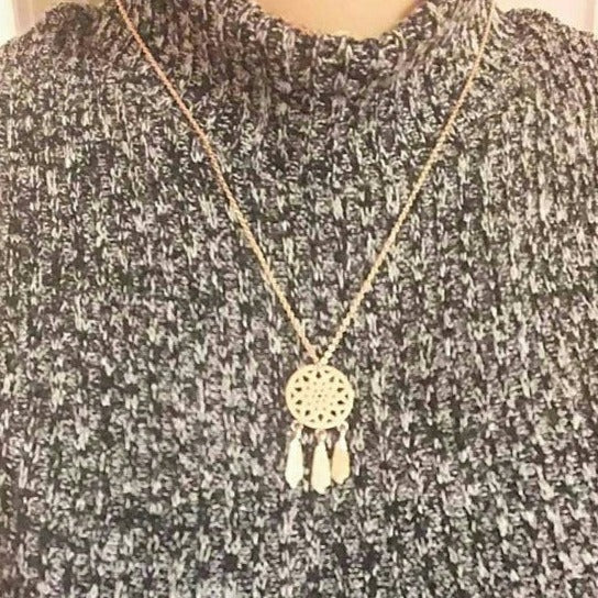 Buy Dreamcatcher Pendant or Necklace in 9ct Gold Plated Over Silver, 18th  21st Birthday, Graduation Gift for Women, Boho Jewellery for Her Online in  India - Etsy