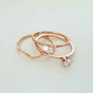 Stackable Solitaire Ring – Origami Jewels