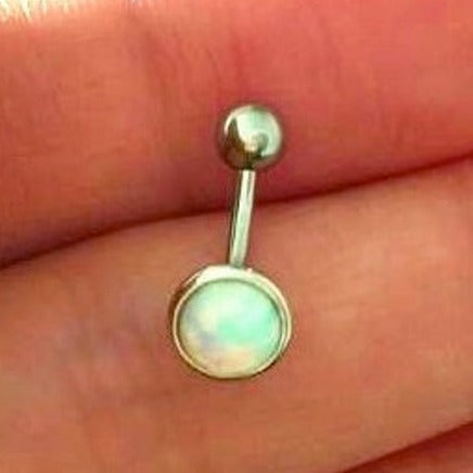 Opal Belly Ring - Origami Jewels