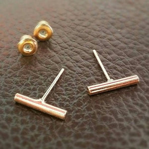 Cylinder Bar Earrings - Origami Jewels