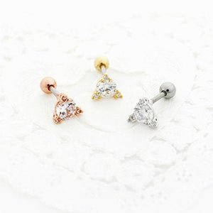CZ Triangle Earring - Origami Jewels