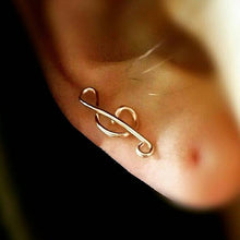 Load image into Gallery viewer, Treble Clef Wire Earring - Origami Jewels