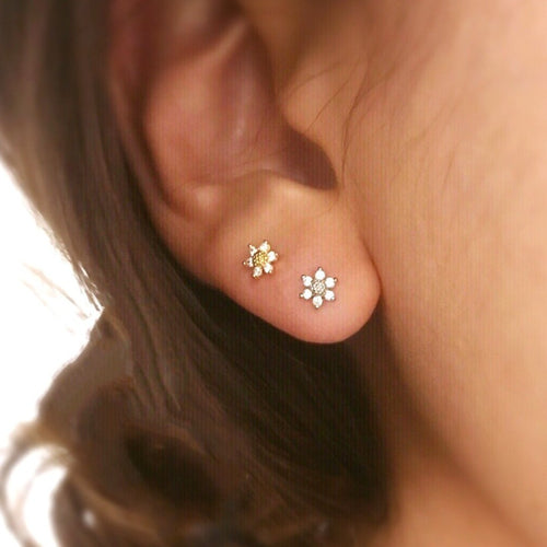 Mini Sunflower Studs - Origami Jewels