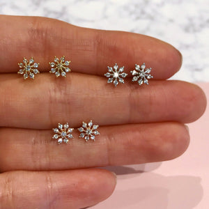 Snowflake Studs - Origami Jewels