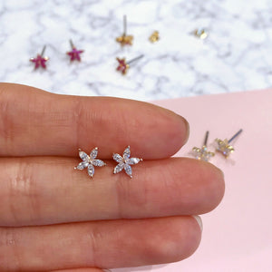 Bluet Flower Studs - Origami Jewels