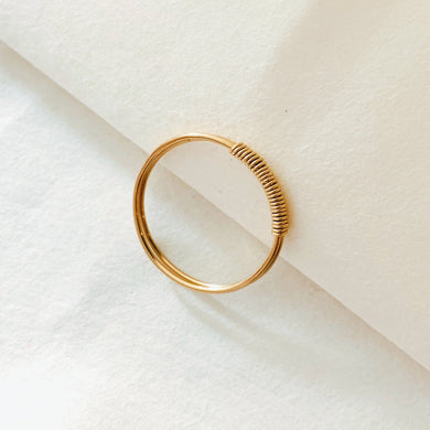 14k gold filled Spiral Ring - Origami Jewels