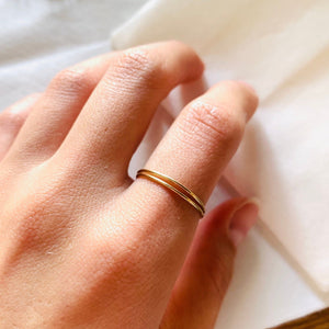 14k gold filled Thin Layer Ring - Origami Jewels