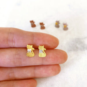Kitten Earrings - Origami Jewels