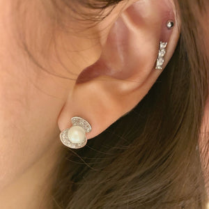 Shell Pearl Earrings - Origami Jewels