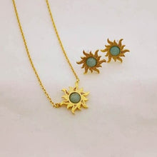 Load image into Gallery viewer, Gold Sun necklace