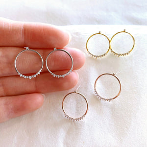 Circle Crown Earrings - Origami Jewels