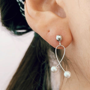 Pearl Cherry Earrings - Origami Jewels