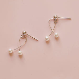 Pearl Cherry Earrings - Origami Jewels