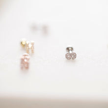 Load image into Gallery viewer, Tiny Name Cartilage Threadless Labret, alphabet tragus earring, mini letter Tragus earring, word earlobe, trendy birthday bridesmaids gift