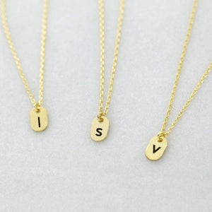 Small Initial Necklace