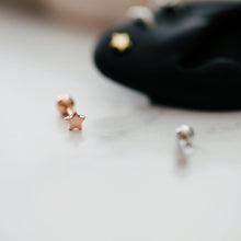 Load image into Gallery viewer, NEW! | Small Star Studs, good for sensitive ear, Mini Star cartilage earring, 20g sterling silver screwbacks, Dainty celestial conch Stud