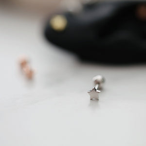NEW! | Small Star Studs, good for sensitive ear, Mini Star cartilage earring, 20g sterling silver screwbacks, Dainty celestial conch Stud