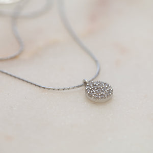 NEW | CZ Tiny Circle Necklace, collarbone quality necklace, sterling silver, dainty gold necklace, mother&#39;s day gift, wedding, holiday gifts