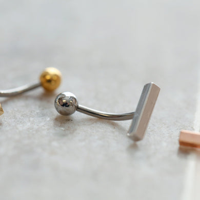 NEW! || Small Bar Navel Ring, Floating Belly Ring, dainty bar navel ring, gold bar belly rings, simple belly rings, dainty belly jewelry