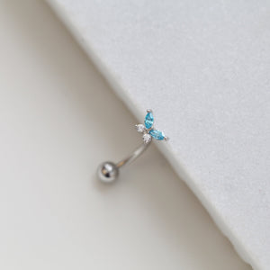 NEW! || CZ Sparkly Butterfly Navel Ring, Floating Belly Ring, gold flower belly rings, simple belly rings, dainty body jewelry, trendy rings