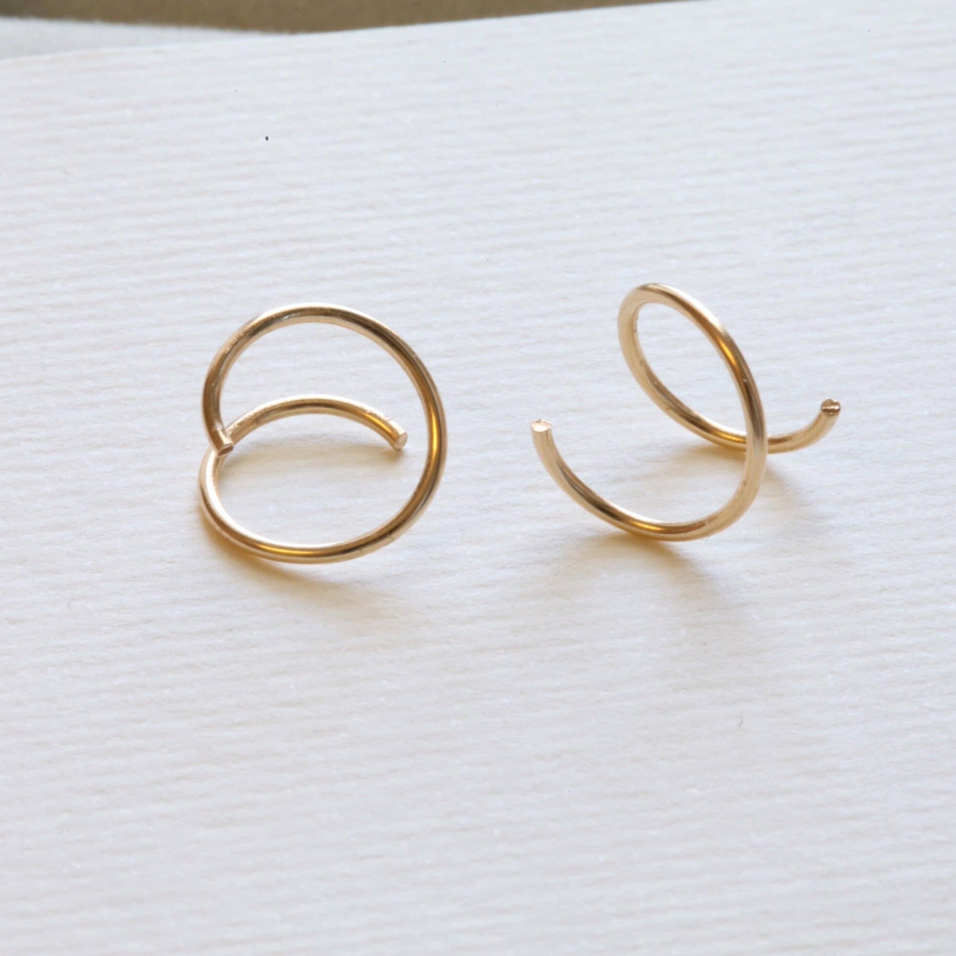 Double Hoop Twist Earrings - Main Image