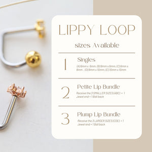 16g Flower Medusa Piercing • Floral Lippy Loop Labret Lip • Surgical Steel Lip Ring • Gold Petal Flower Labret • Silver Sparkly Lip Piercing