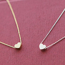 Load image into Gallery viewer, Small Heart Necklace | collarbone necklace, tiny Heart Pendant Minimalist Jewelry, dainty gold necklace, mother&#39;s day gift, bridesmaids gift