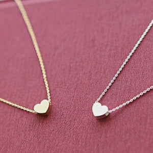 Small Heart Necklace | collarbone necklace, tiny Heart Pendant Minimalist Jewelry, dainty gold necklace, mother's day gift, bridesmaids gift