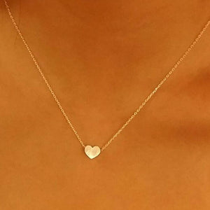 Small Heart Necklace | collarbone necklace, tiny Heart Pendant Minimalist Jewelry, dainty gold necklace, mother's day gift, bridesmaids gift