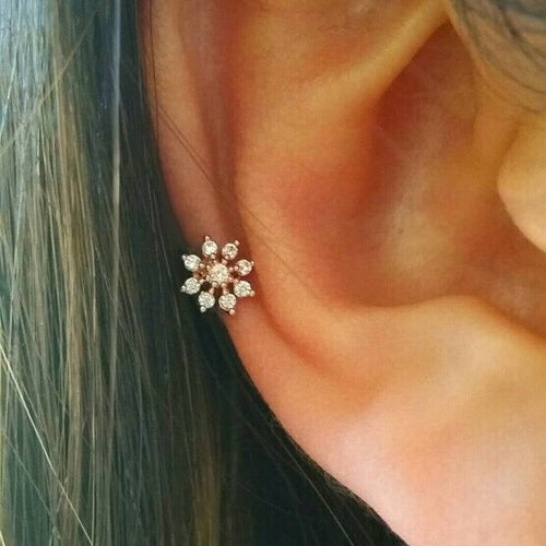 Snowflake Cartilage Earring - Origami Jewels